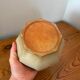 Scandinavian studio vase in flamed stoneware with drip decorations.
