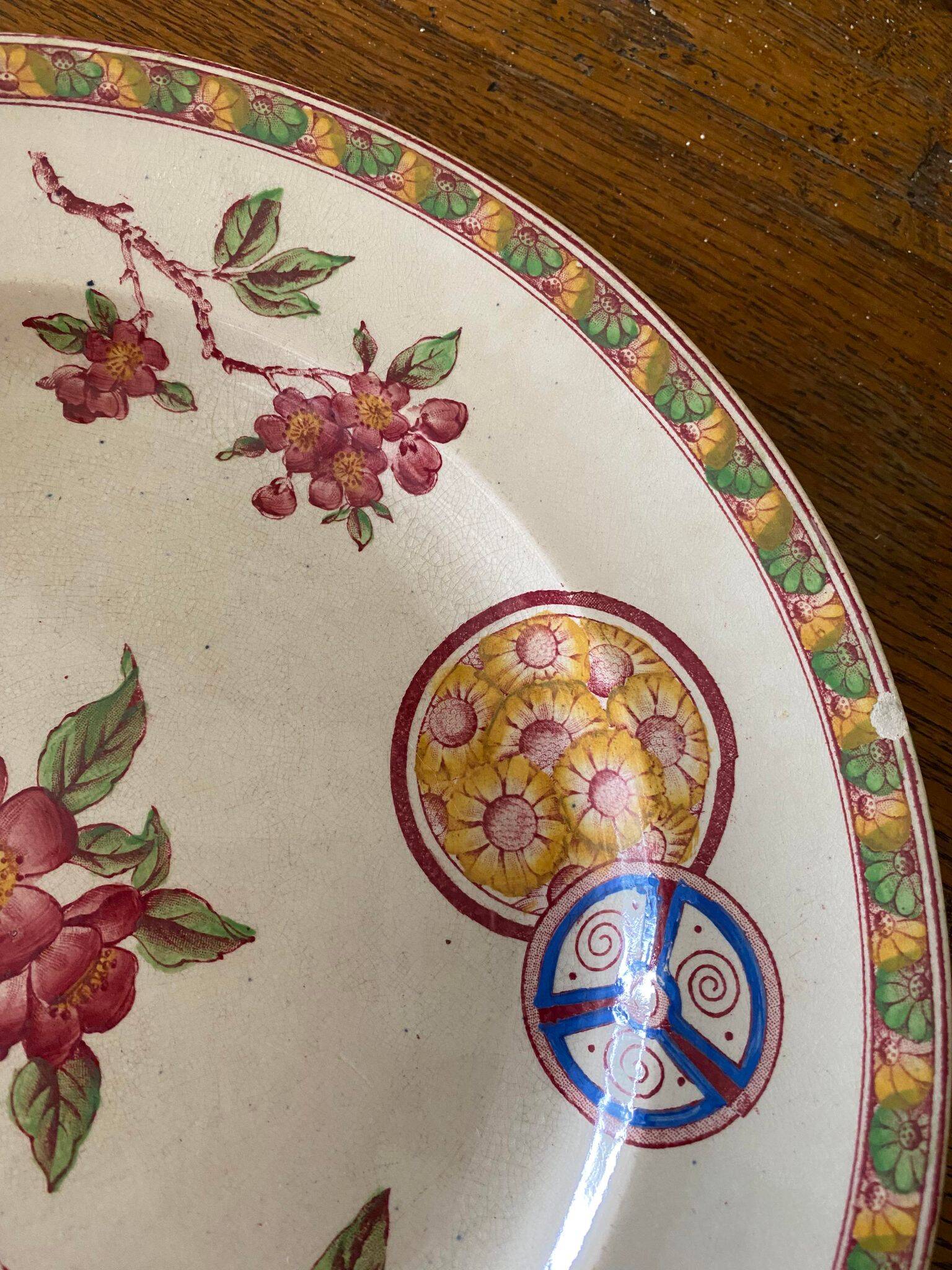 Iron earth plate Vermont English earthenware Hanley