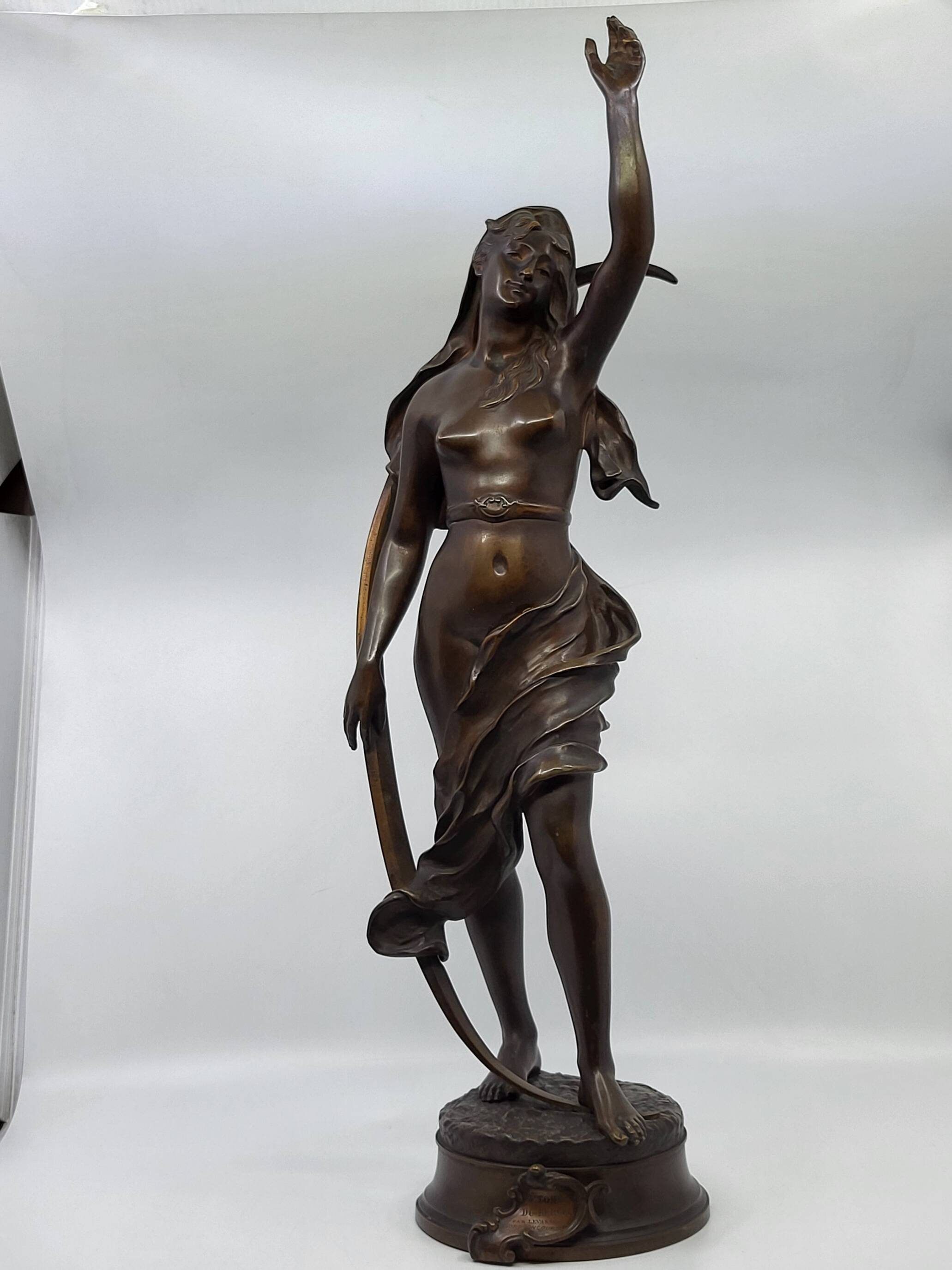Bronze sculpture "The Shepherd's Star" by Henri Louis Levasseur 1880