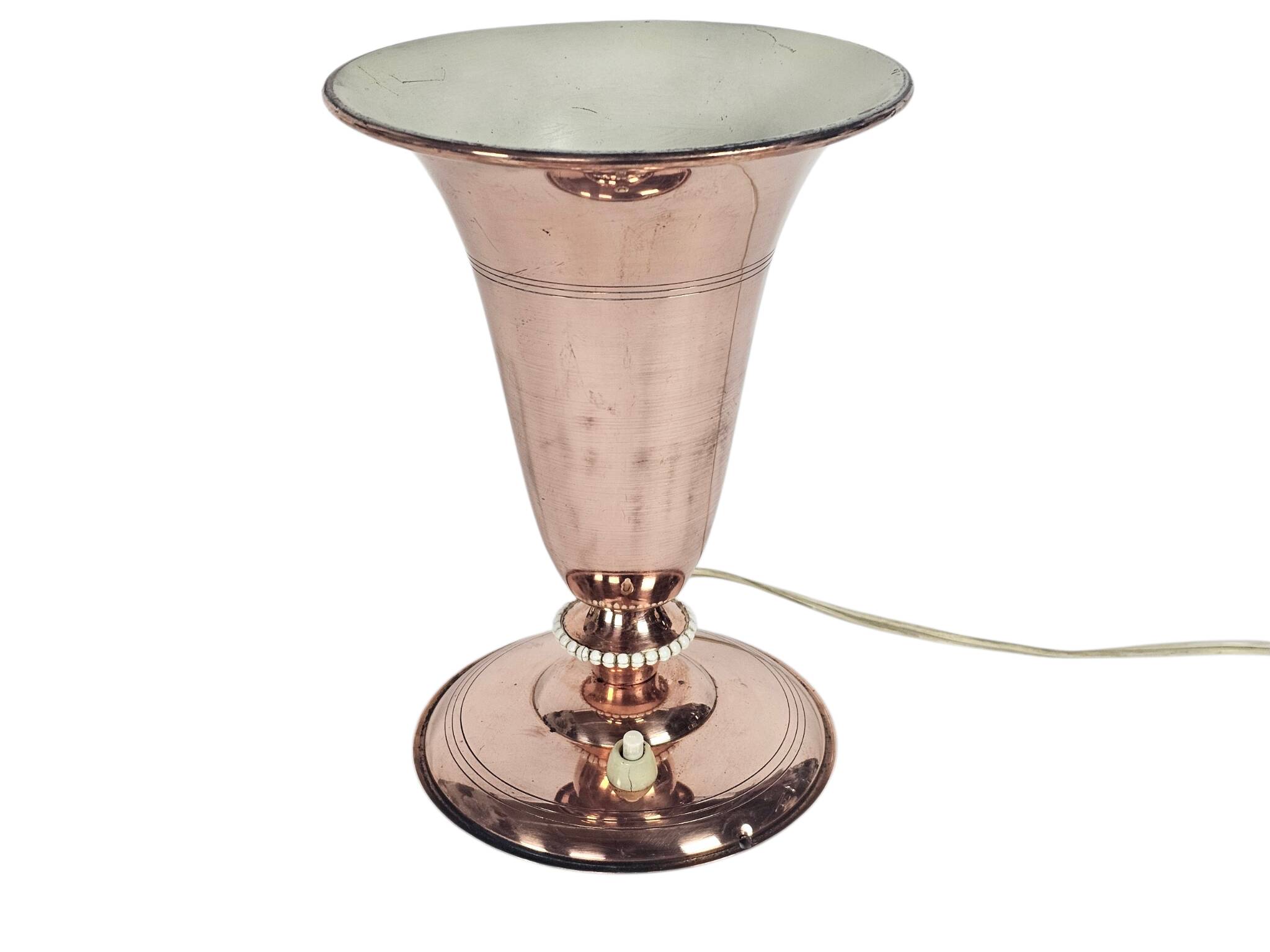 Art Deco - Goblet lamp - copper - Uplighter - Holland - 1st half of the 20t