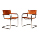 Pair of Cantilever Tubular Steel Armchairs MG5 Grassi style, 1970´s