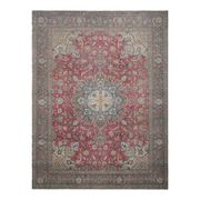 1970s Vintage Persian Handmade Wool Red Area Rug 296x391