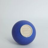 Mid-Century Scandinavian Modern Collectible Small Cobalt Stoneware Vase by Gunnar Borg for Höganäs
