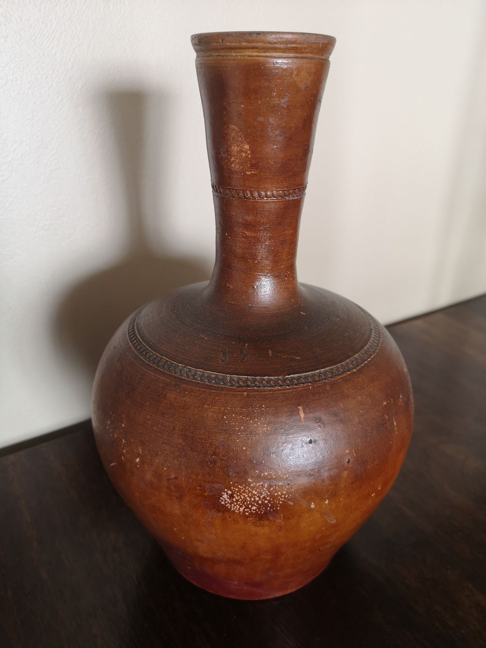 Glazed terracotta vase - Late 19th century