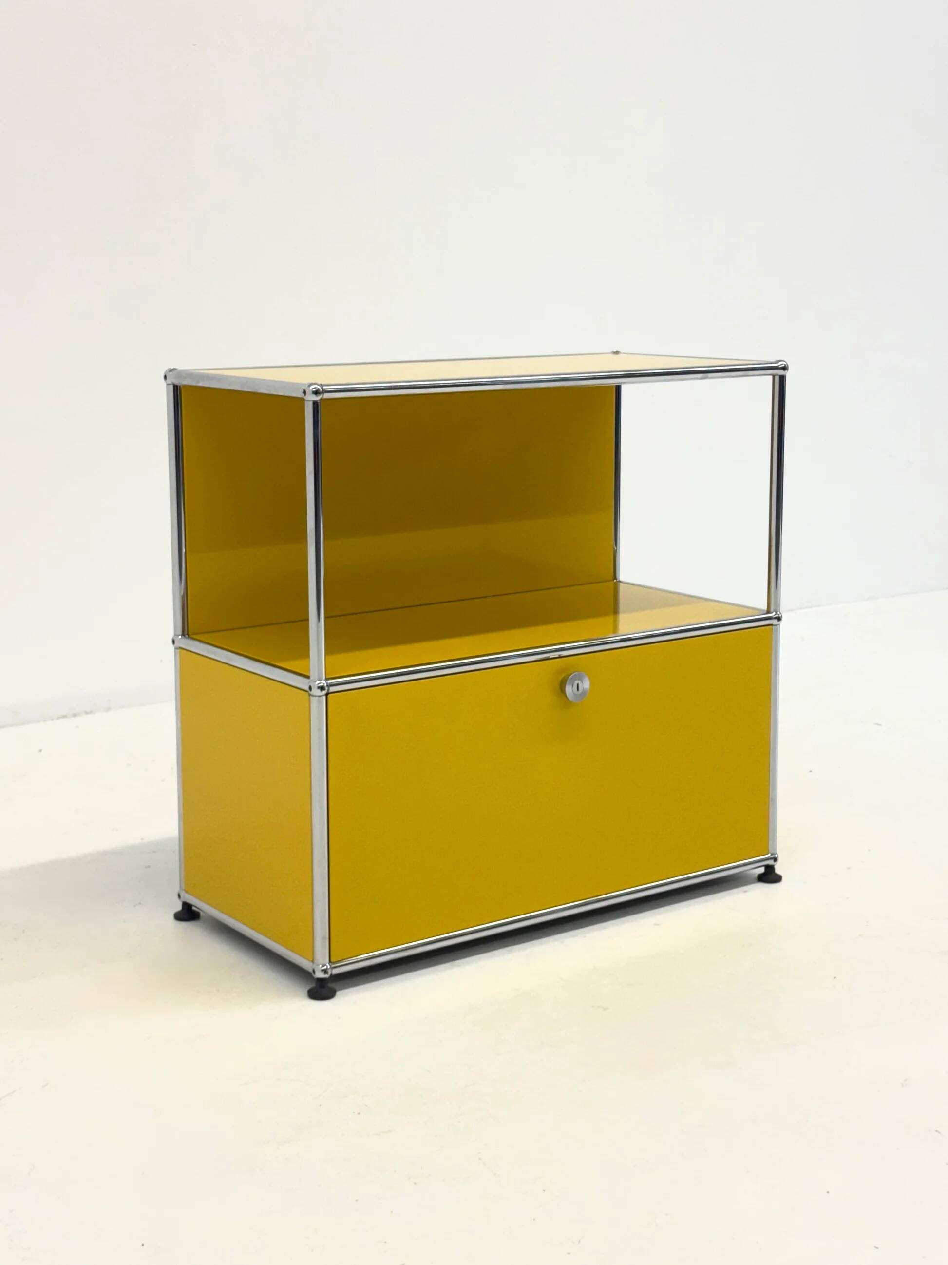 USM Haller cabinet in yellow