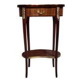 Louis XV style side table, in marquetry.