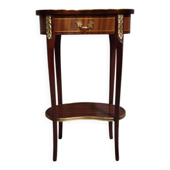Louis XV style side table, in marquetry.