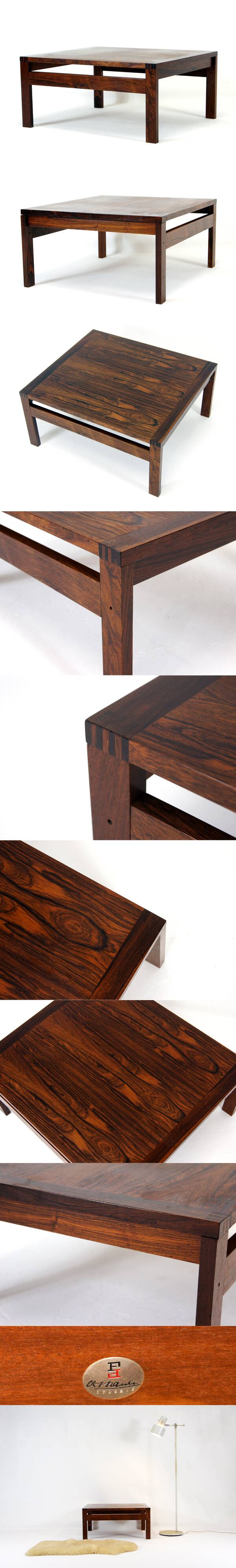 Retro Vintage Danish France & Son Rosewood Low Coffee Table Mid Century 60s 70s