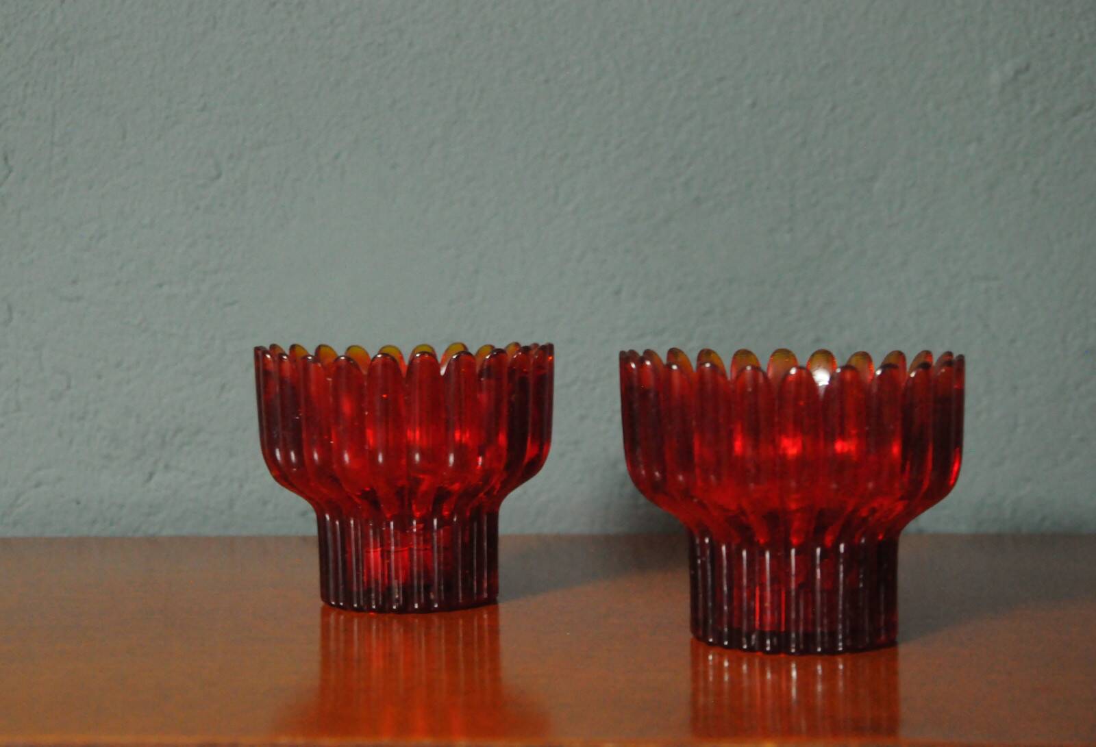 Bougeoirs en Verre "Crown" par Sigvard Bernadotte pour Lindshammar
