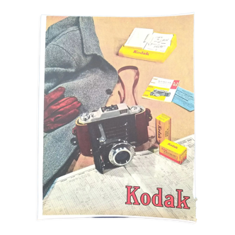 Publicité papier marque Kodak appareil photo  issue d'une revue d'époque