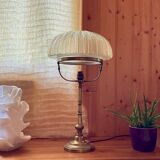 Old Art Deco style lamp 1960 in brass and glass.