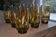 8 verres ambré années 70-80