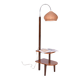 Art Deco Walnut Floor Lamp attributed to J. Halabala for Up Závody, 1930s
