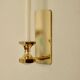 1988, single mid-century Swedish brass sconce by Gusum