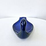 Vintage Blue Duck Foie Gras Dish Grès Du Berry France 25.5x15cm