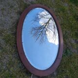 Beveled oval mirror 83x52cm