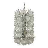 Spectacular Murano glass flower chandelier by Venini for VeArt, Italy 1970s