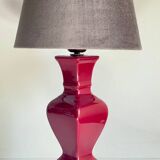 Chic ceramic and velvet vintage lamp