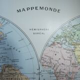 World map, planisphere, dating from 1905