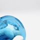 Murano Glass Pocket Vase Flavio Poli Sommerso Blue Aquamarine