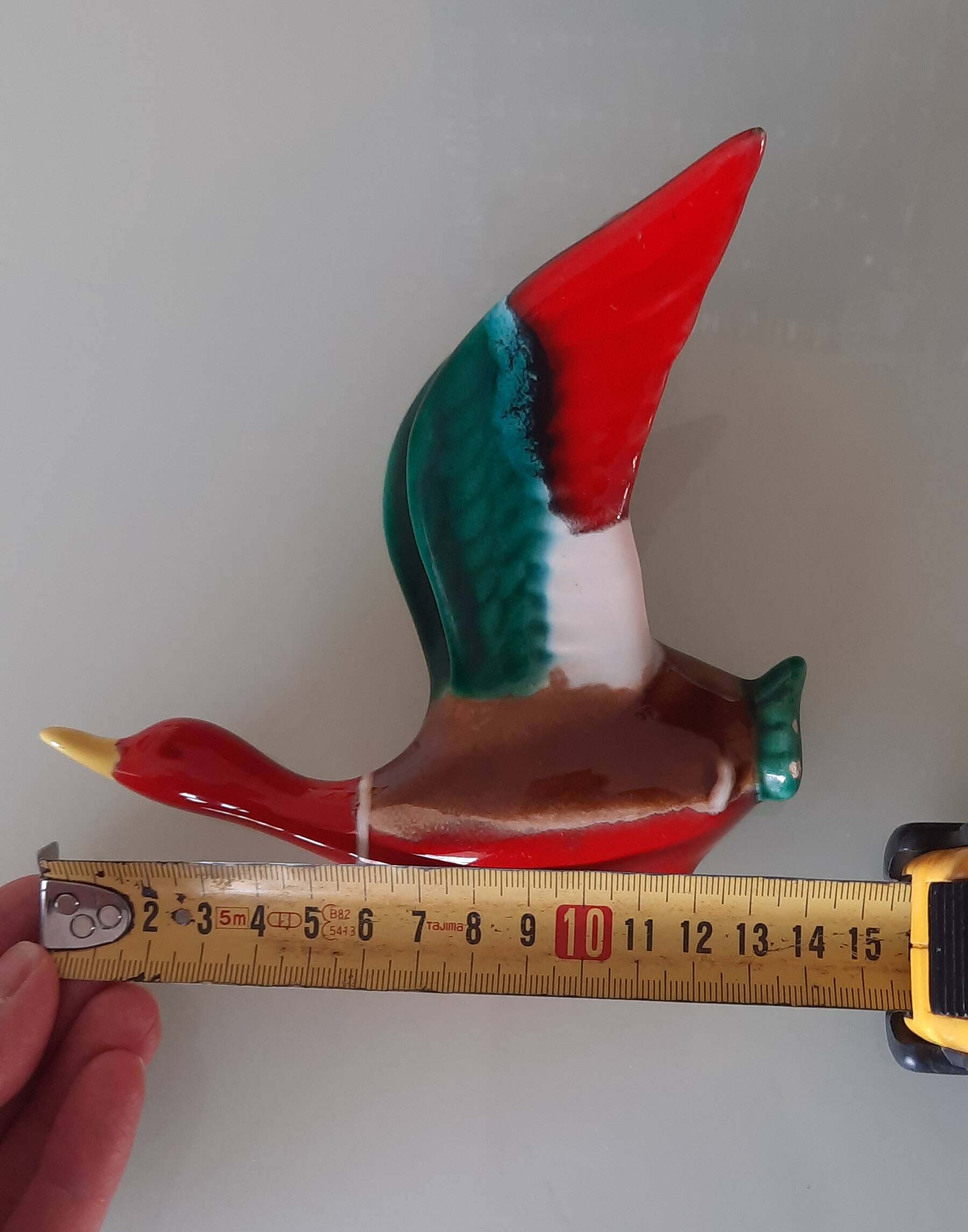 Pair of glazed ceramic wall ducks