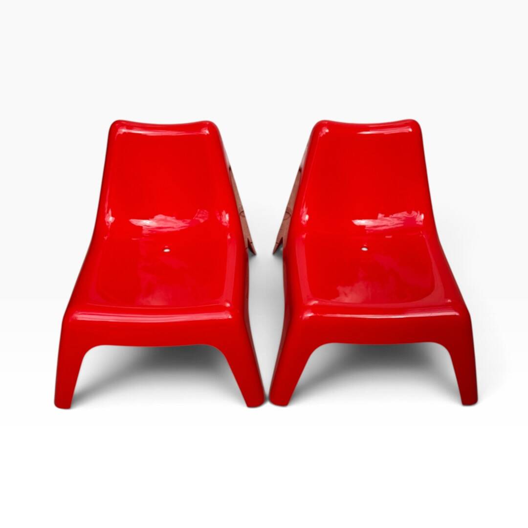 Paire de fauteuils enfant BUNSÖ – IKEA – Thomas Sandell – rouge