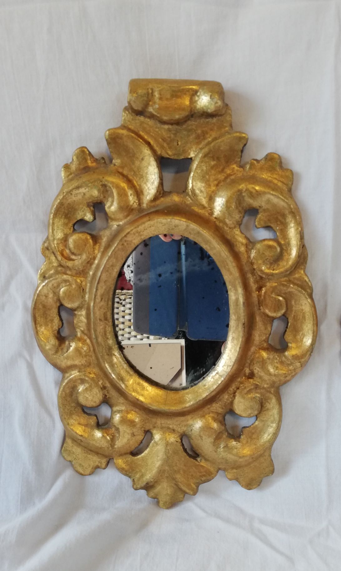 Pair of  baroque mirrors in gilded wood