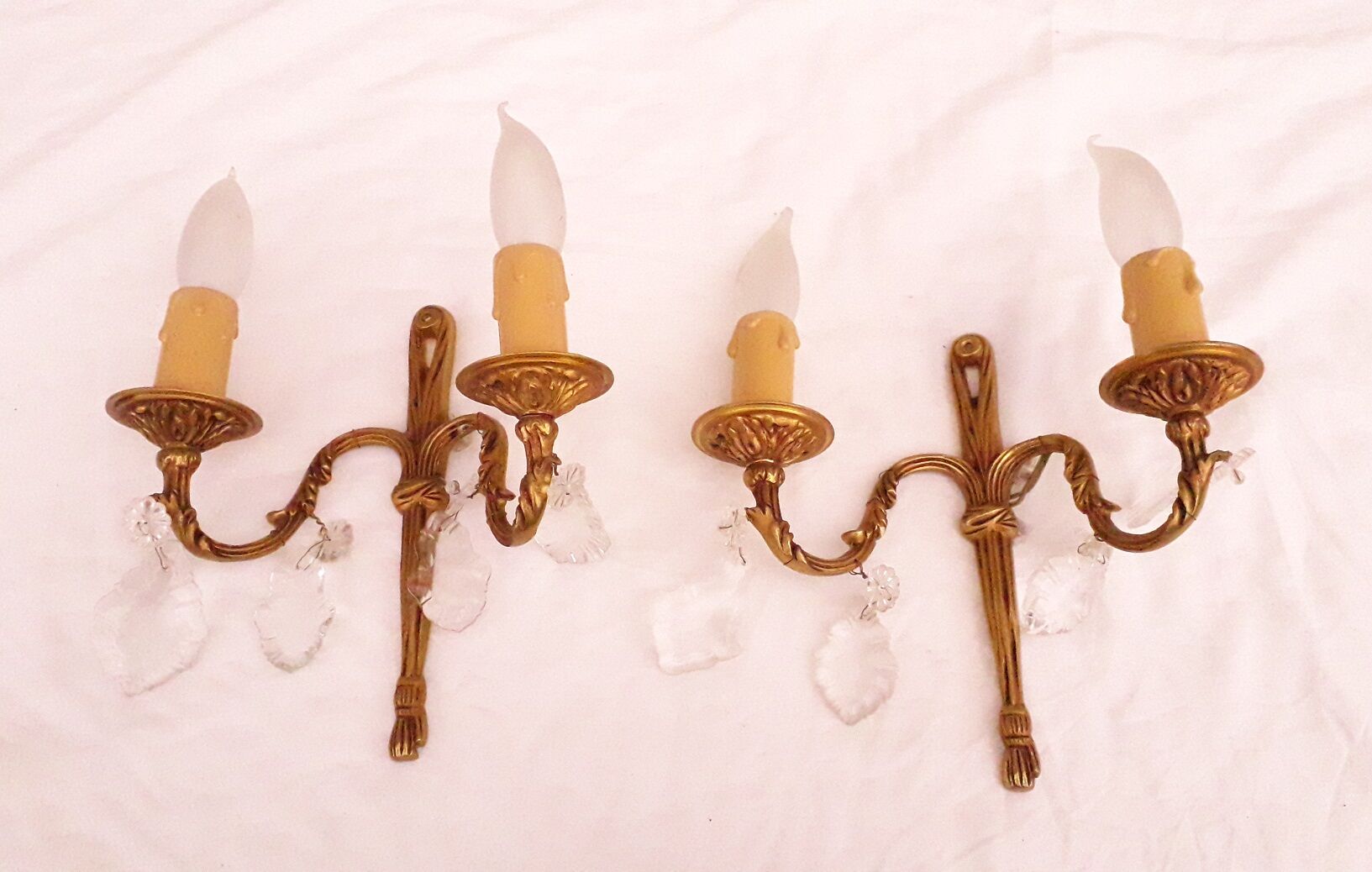 Pair of bronze sconces