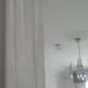 Antique trumeau mirror with pearl grey and powdered white patina