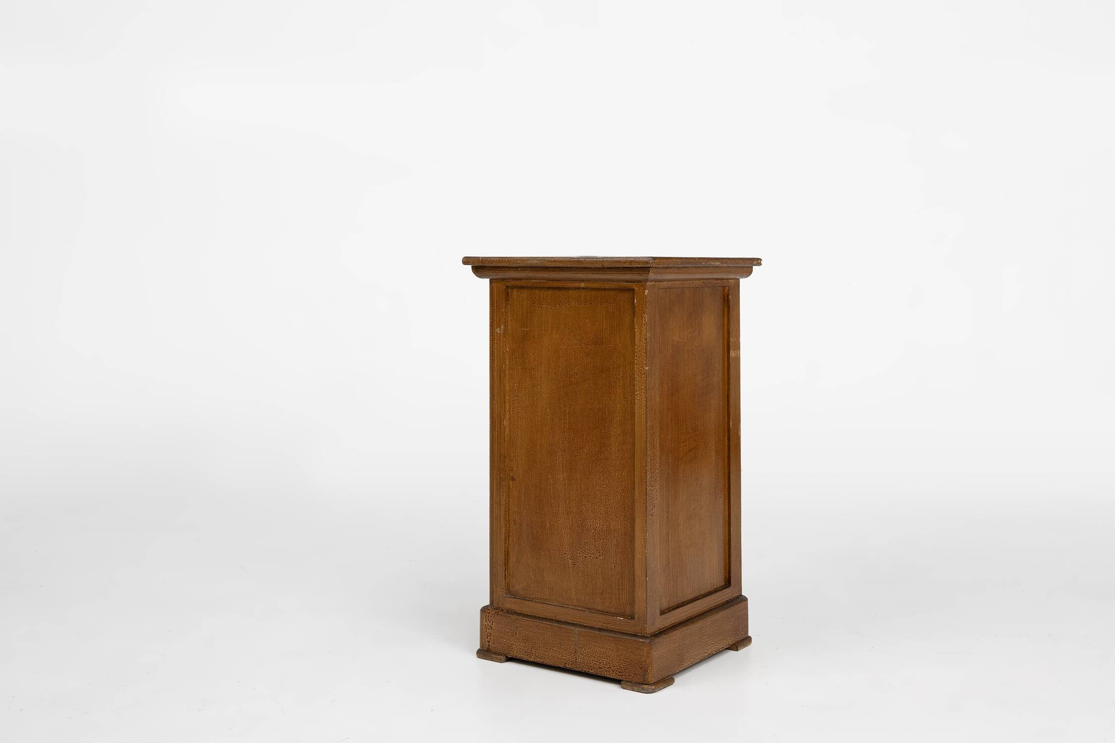French Art Deco nightstand in varnished wood, ca. 1930