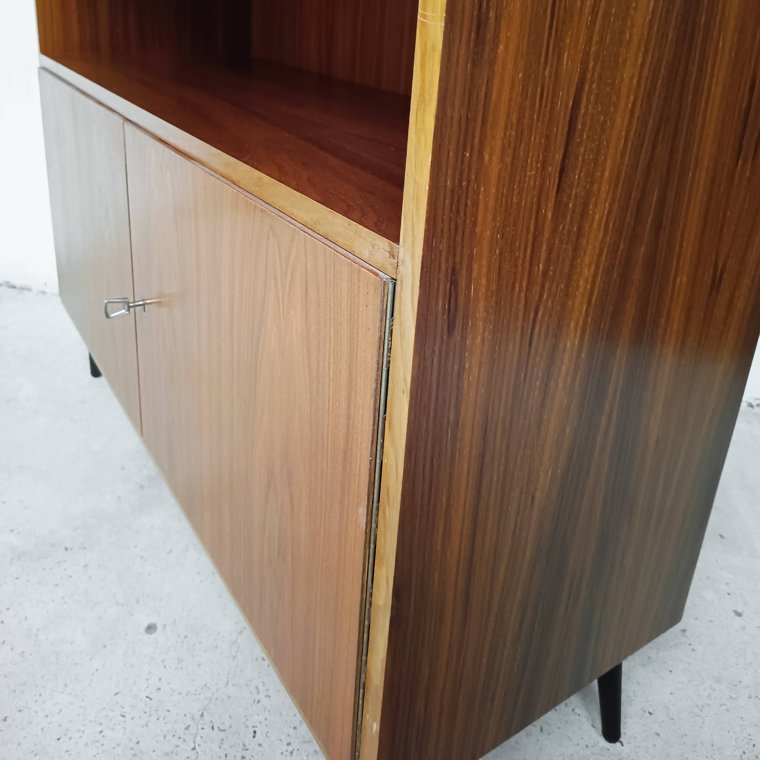 Semi-open, two-door cabinet, 1960