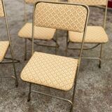 Set of 4 vintage folding chairs / 70's theater armchairs