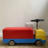 Kiddicraft vintage red blue and yellow children's carrier truck