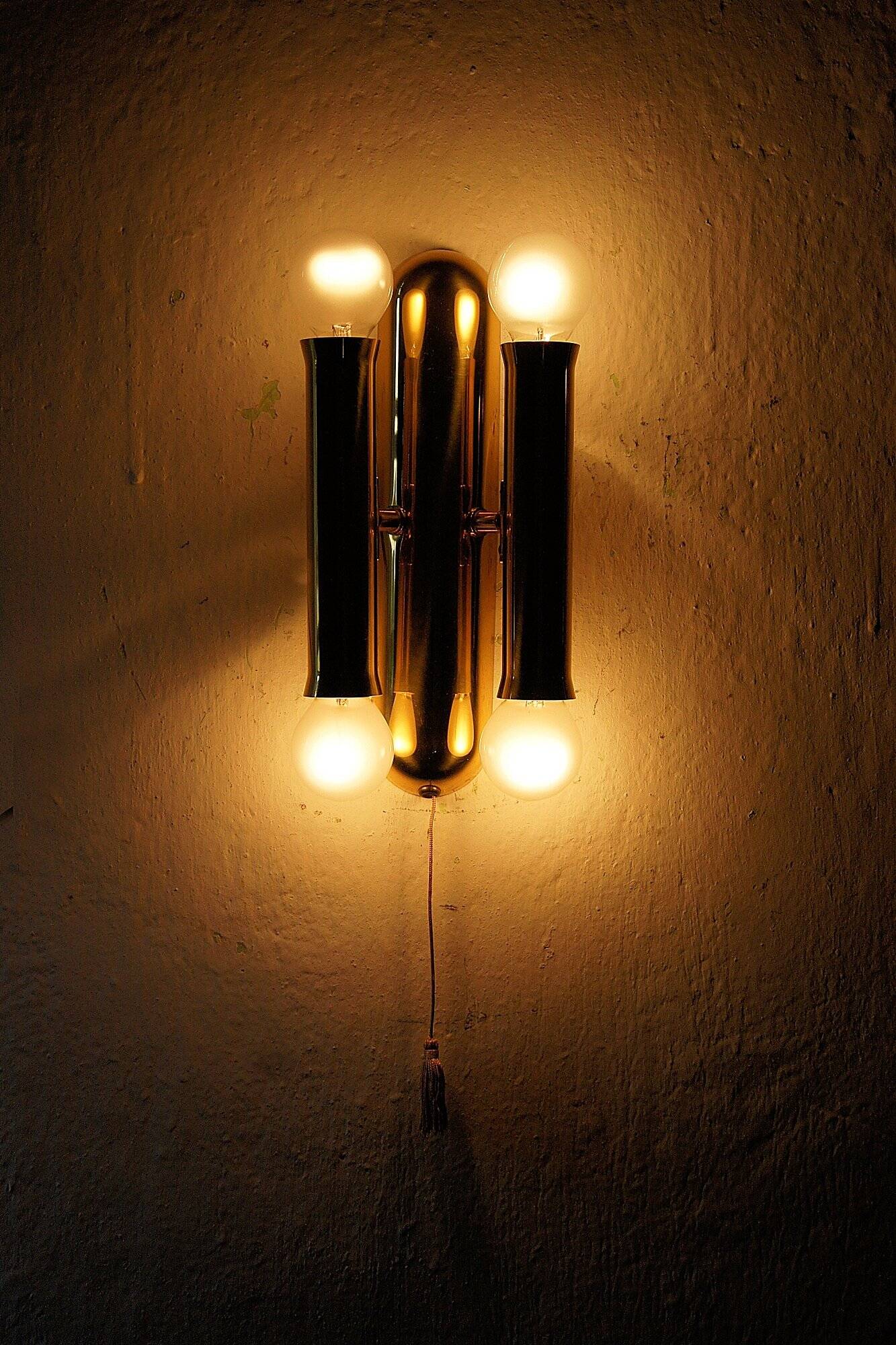 Italian brass wall lights