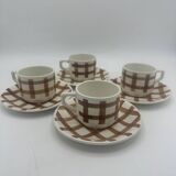 Lot tasses motif torchon