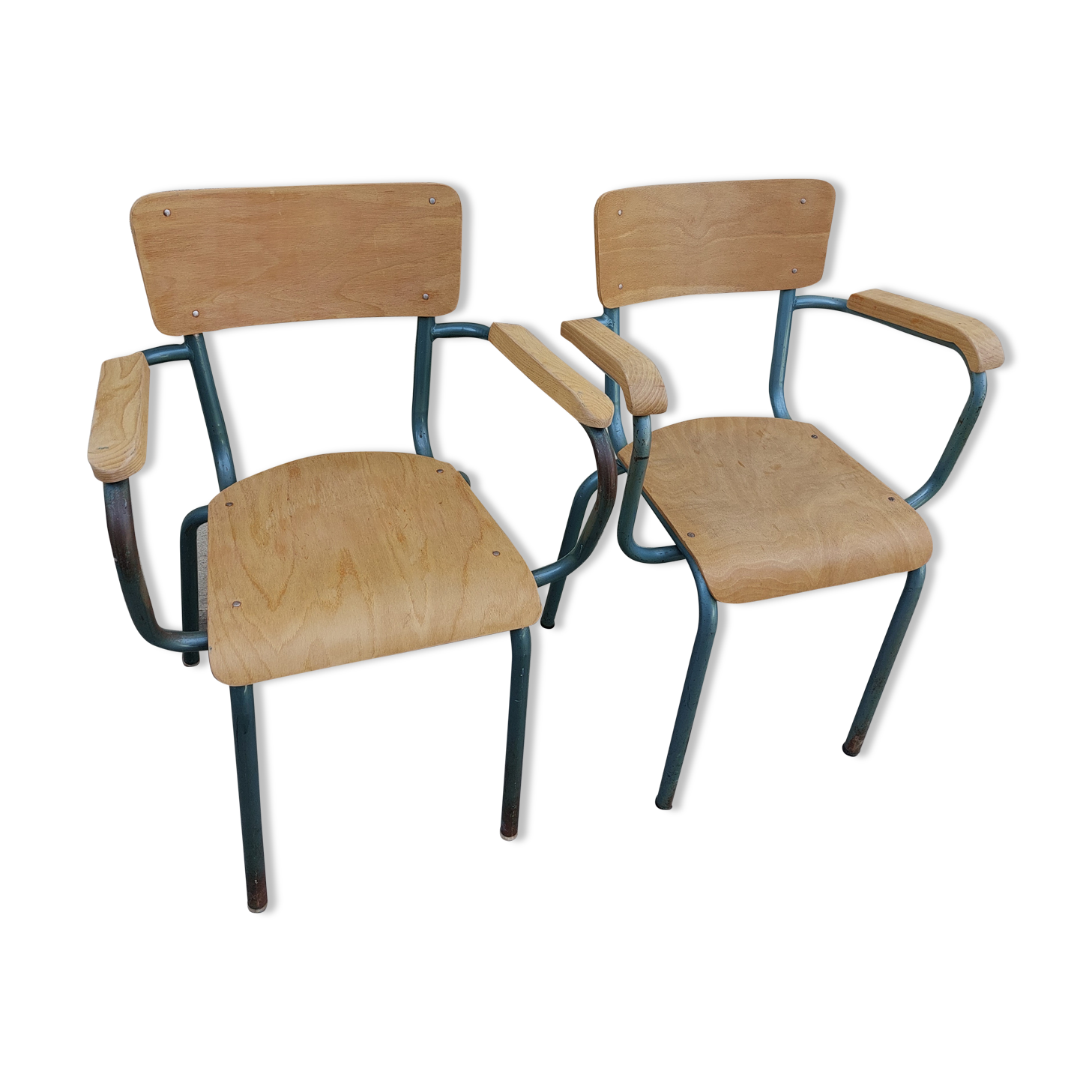Pair of schoolmaster's chairs