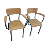 Paire de fauteuils de maître d'école
