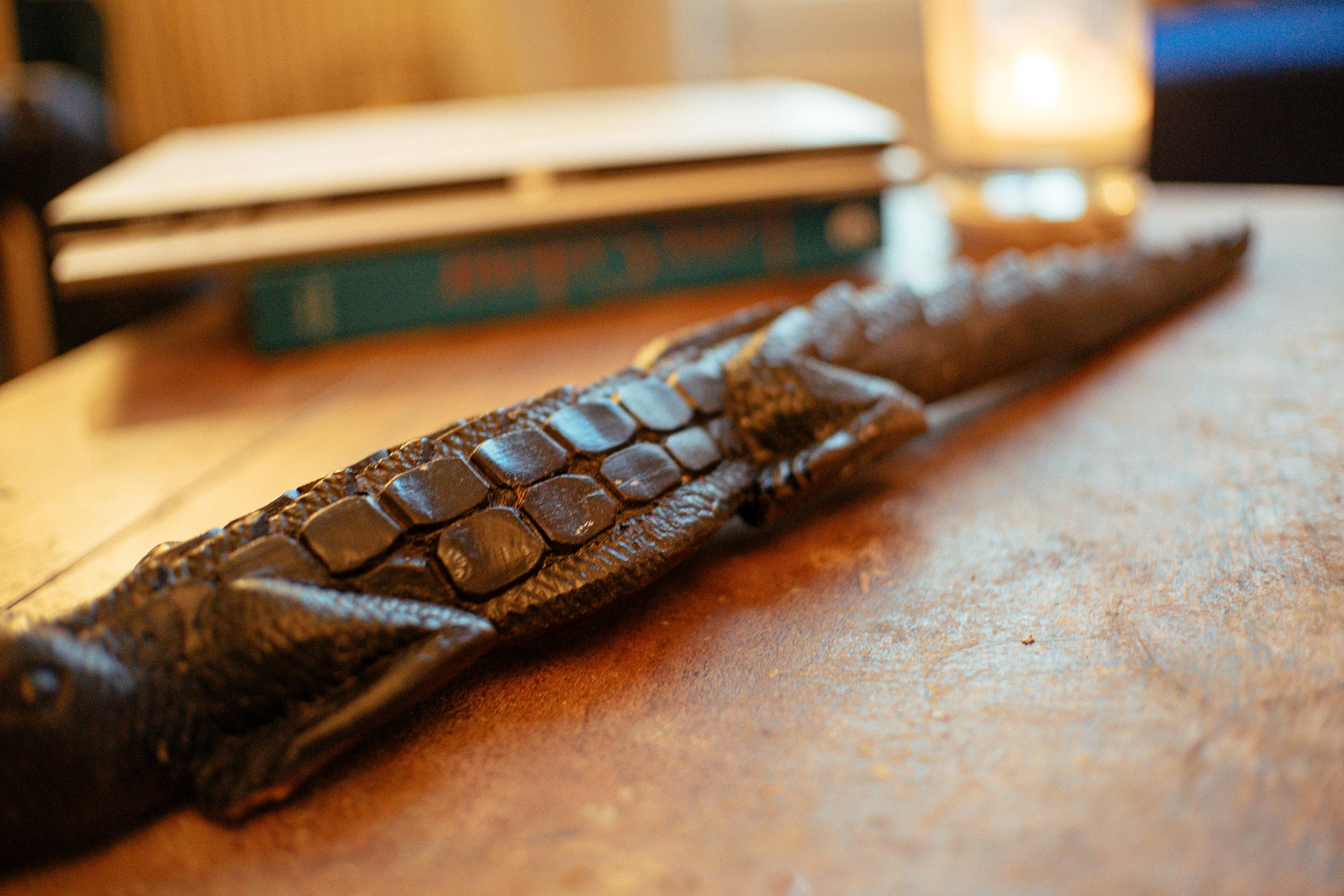 Crocodile sculpture in ebony early twentieth century