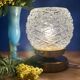 Vintage globe table lamp in moulded glass