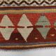 4x6 Green & Red Geometric Vintage Kilim Rug, 123x169Cm
