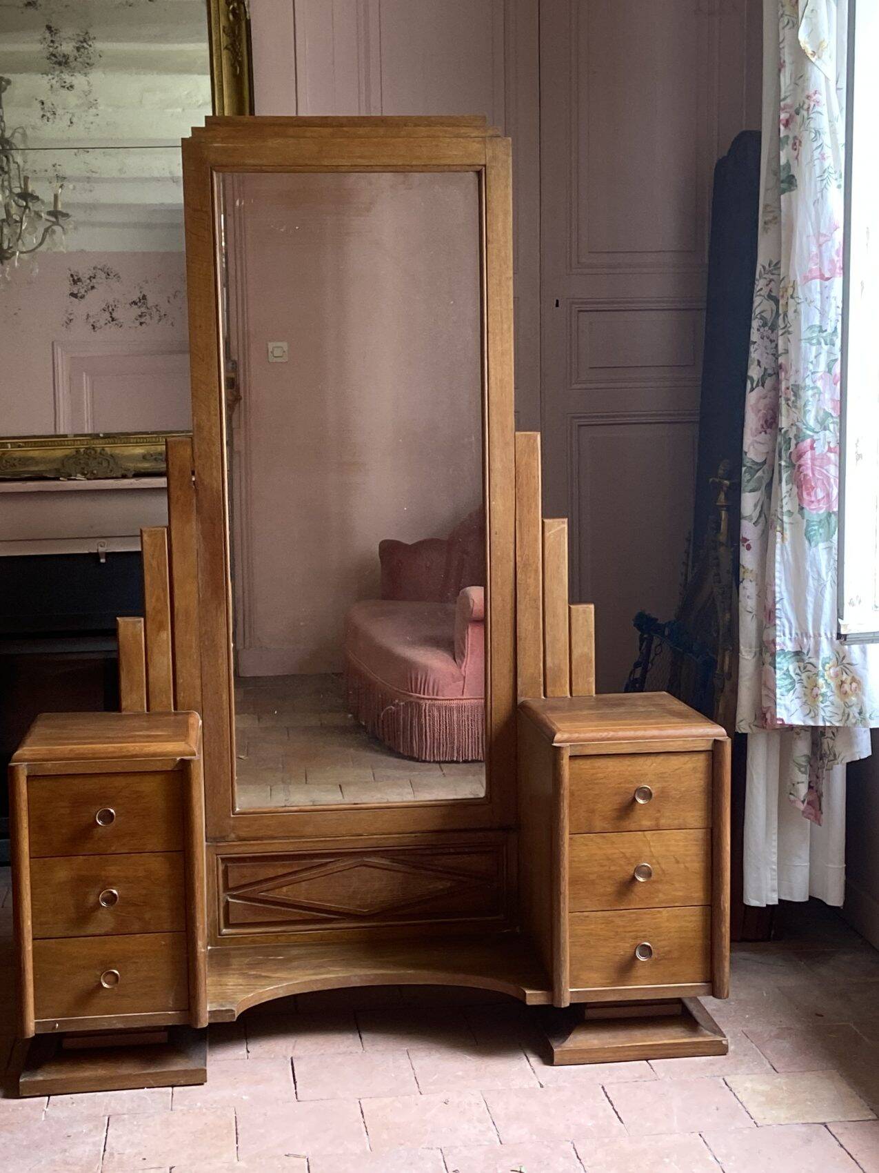 Art Deco dressing table in solid oak – 1920s/1930s