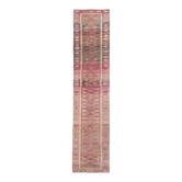 Tapis d'entrée turc Vintage rouge pâle 3x13, 84x394Cm