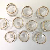 Set of 10 vintage alcohol glasses
