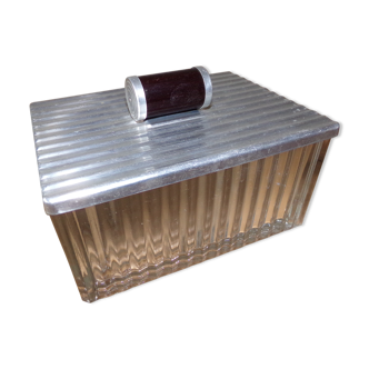 Glass box and aluminum lid 50s