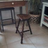 Vintage turned wooden stool