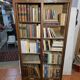 Antique double curtain oak cabinet