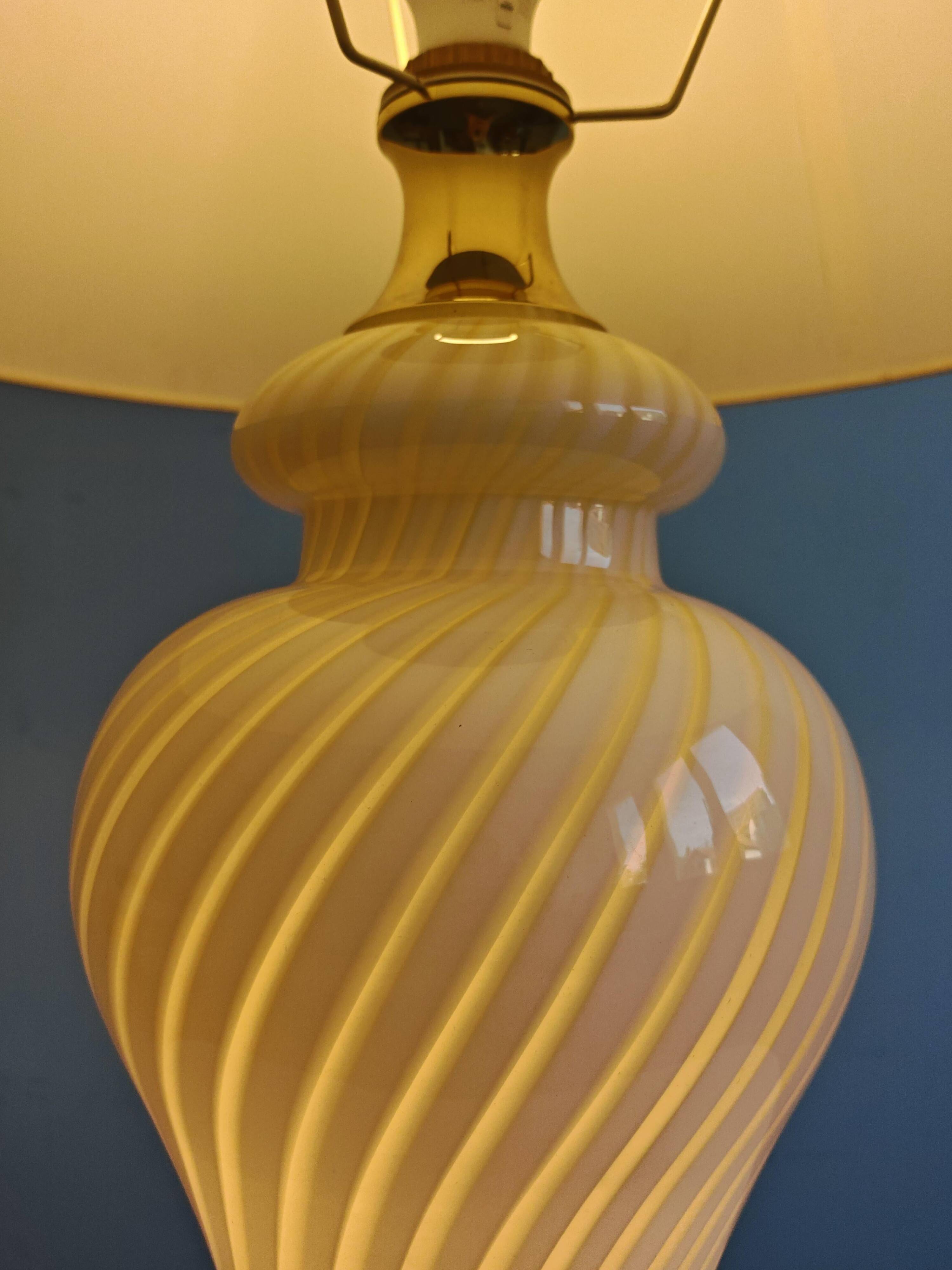 XL Mid Century Modern table lamp in Murano glass by Venini