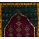 Vintage Handmade Turkish Tulu Prayer Rug, Hand-Knotted Wool Prayer Mat