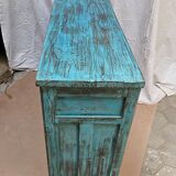 Ancien comptoir de marchand en teck birman