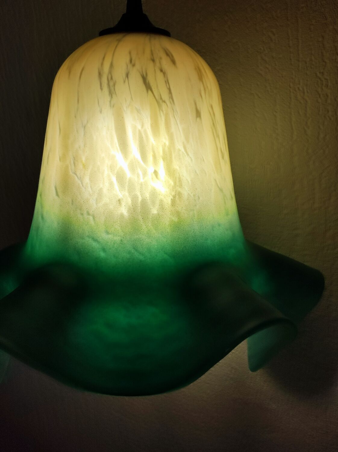 Blown glass chandelier